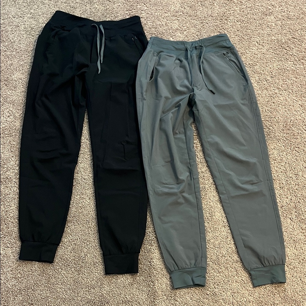 2 pair Upf sun pants Jogger Pants Duo - Black & Gray size small S
